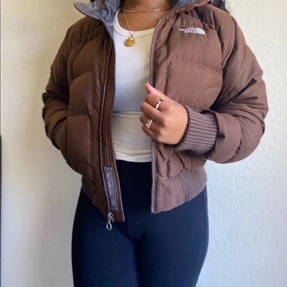 North face brown vintage puffer jacket - Picture 3 of 3